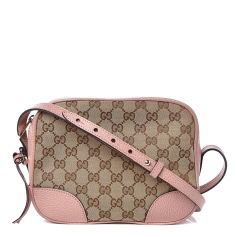 gucci monogram mini bree messenger bag pink|GUCCI Monogram Mini Bree Messenger Bag Beige Soft Pink .